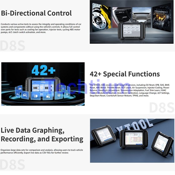 XTOOL D8S  Car Diagnostic Tools All System 38+ Functions